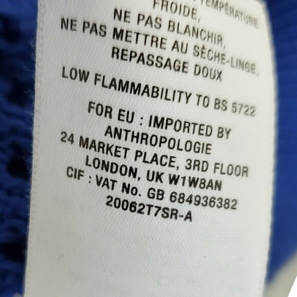 Moth Anthropologie Cobalt Sweater Small Blue Reese Kimono‎ Dolman Sleeve - Picture 9 of 12